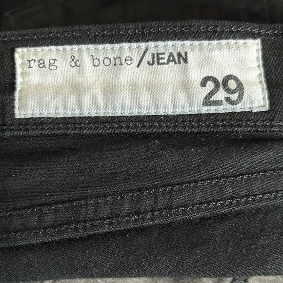 RAG & BONE Black Hampton Raw Hem Jeans Size 29 - Picture 7 of 10